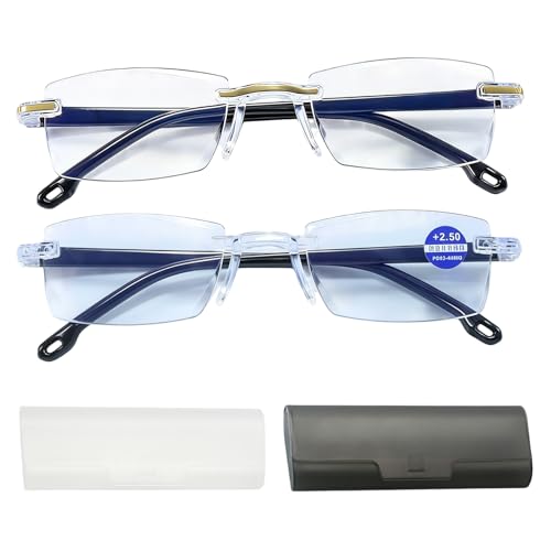 2 Stück Autofokus Brille Mit Selbsteinstellung,Intelligente Brille,Komfortable Lesebrille,Anti-Blaulicht,Für Lesen,Digitale Geräte Und Outdoor-Aktivitäten