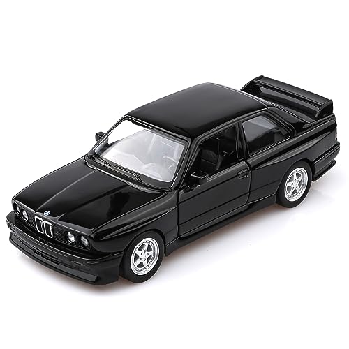 TOKAXI 1/36 Maßstab BMW M3 Diecast Modellautos, Rückziehfahrzeuge 1987 BMW E30 Spielzeugautos, Autos Geschenke für Jungen und Mädchen (Schwarz)