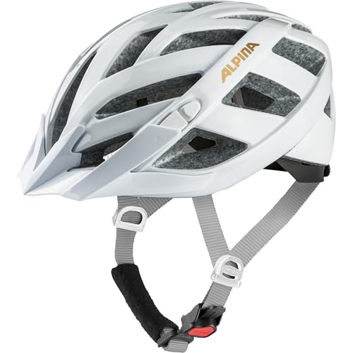 ALPINA PANOMA Classic - Leichter, Optimal Belüfteter Touren Fahrradhelm Mit Optionalen LED-Licht Für Erwachsene, White-Prosecco Gloss, S (52-57 cm)