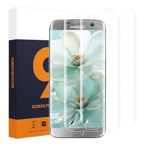 Carantee 2 Stück für Panzerglas für Samsung Galaxy S7 Edge Schutzfolie, 3D Schwarzer Rand Folie für Samsung Galaxy S7 Edge Schutzglas, Anti-Blasen Anti-Fingerabdruck Displayschutzfolie