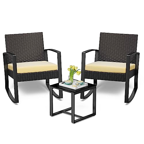 Bealife Gartenmöbel Set, Lounge Gartenmöbel Set Balkon 2 Personen,Balkonmöbel Kleiner Balkon Outdoor, Gartenmöbel für Veranden, Innenhöfe, Terrassen, Balkone, Poolränder