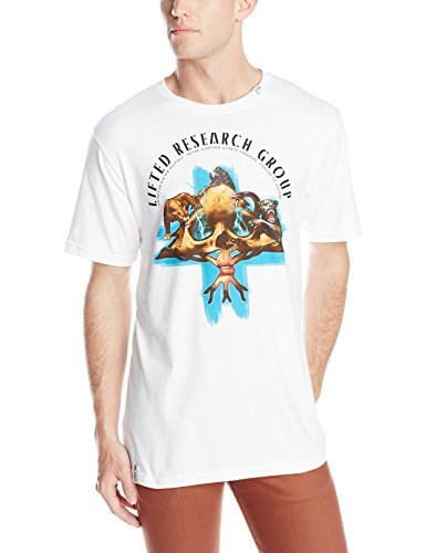 LRG Forces of Nature T-Shirt für Herren, Weiss/opulenter Garten, Klein