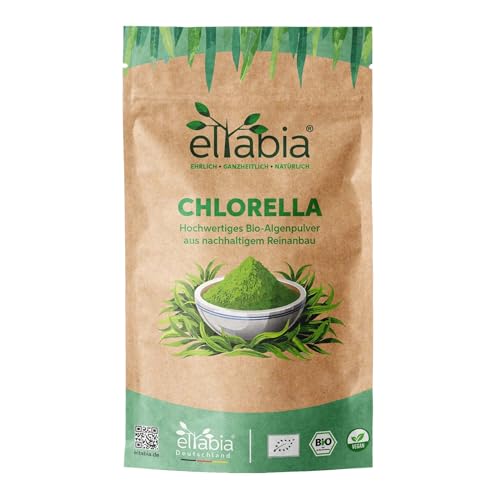 Bio Chlorella Pulver 1kg | Premium Rohkost-Qualität | 100% reines Algen-Pulver ohne Zusätze | Zellwand gebrochen Vegan