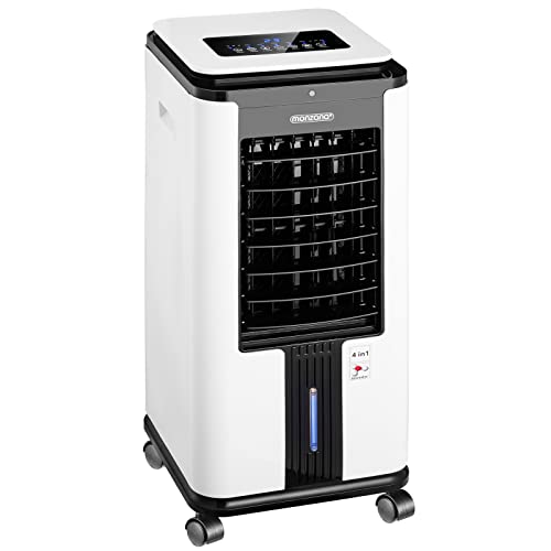 MONZANA® Aircooler 4in1 Fernbedienung 7L Tank Timer Mobil Luftkühler Ionisator Luftbefeuchter Ventilator Klimagerät Turmventilator Säulenventilator