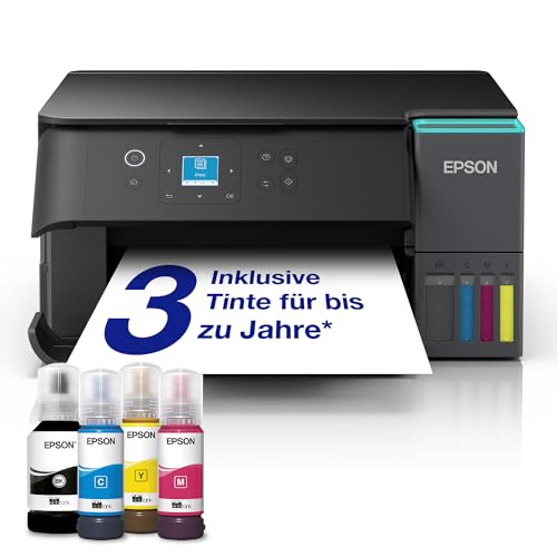 EcoTank ET-2950 A4 Multifunktionsdrucker mit Wi-Fi & AirPrint Tintentank, Scannen, Kopieren und beidseitigem Druck, bis zu 3 Jahre Tinte im Lieferumfang enthalten