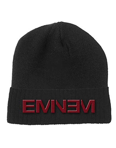 Eminem Mütze Beanie Logo Nue offiziell Schwarz Unisex Taille Unique