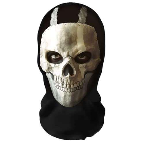 Aristo Solutions Realistische Ghost 3D-Druck Vollgesichtsmaske – Atmungsaktiv, leicht & bequem, ideal für Cosplay, Partys, Halloween, Karnveal & Events Funny COD MW 2