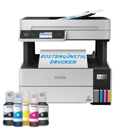 Epson EcoTank ET-5150 Tintentankdrucker | für kleine Büros & Unternehmen | WLAN & Ethernet | A4 | Drucken, Kopieren, Scannen | Duplexdruck | 6.1 cm Touchscreen | 35 Seiten Dokumenteneinzug