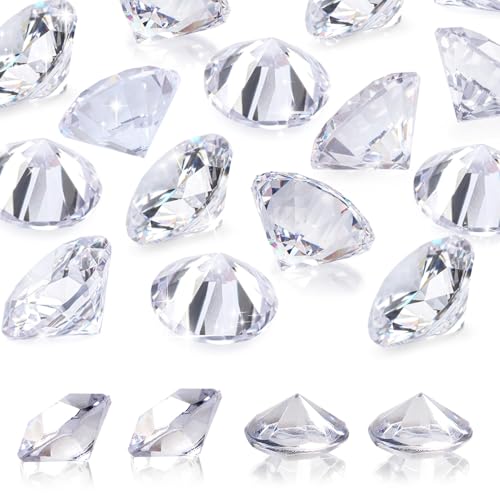 TOAOB 10 Stück Deko Diamanten Groß 40mm Acryl Kristalle Transparent Diamantkristalle Dekosteine Diamanten Streudeko Hochzeit Dekoration
