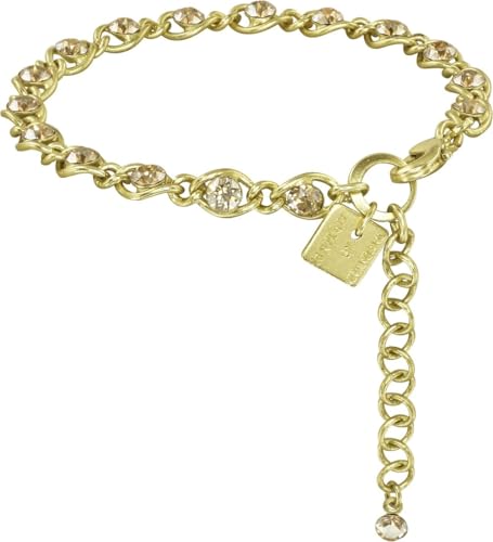 Konplott: Armband Magic Fireball shinny brass, klassisches Gliederarmband in glänzend goldener Fassung, für Damen/Frauen (beige)