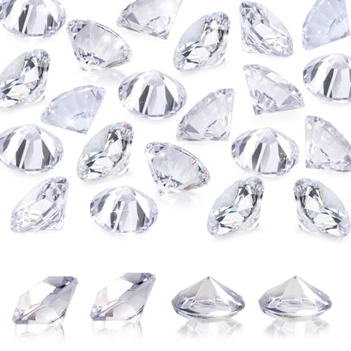 TOAOB 25 Stück Deko Diamanten Groß 30mm Acryl Kristalle Transparent Diamantkristalle Dekosteine Diamanten Streudeko Hochzeit Dekoration