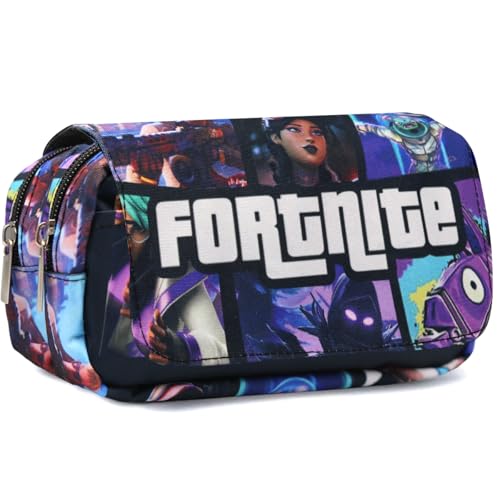 Doyomtoy Federmäppchen Spielthema, Federmäppchen Videospiel Briefpapier Pouch Doppelreißverschluss Segeltuch Federmäppchen Stifte Etui Mäppchen für Schul und Bürobedarf (D)