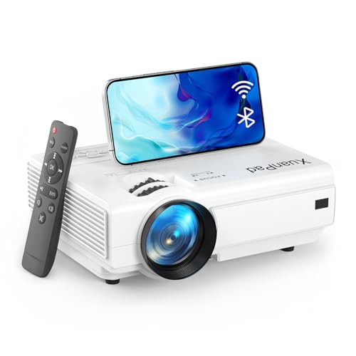2025 XuanPad Verbessertes WiFi Bluetooth Mini Beamer, 21000L Mini Projektor HD 1080P Unterstützt, Heimkino Video Projector Kompatibel Mit Tv Stick/HDMI/USB/AV/Laptop/iPhone/Android