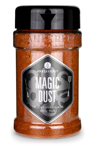 Ankerkraut Magic Dust, BBQ Rub, Marinade für Fleisch, Gewürzmischung zum grillen, allzweck Gewürz mit Paprika geräuchert nach Originalrezept, 230 g im Streuer
