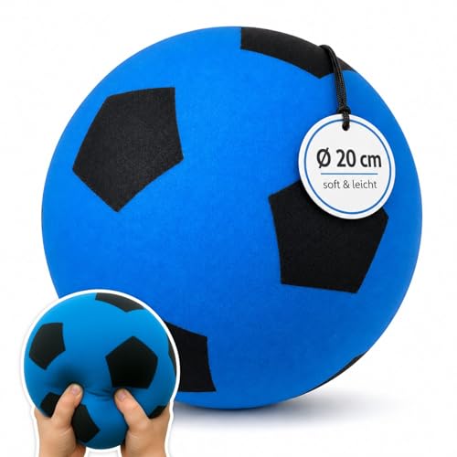 alldoro 63105 Blauer Schaumstoffball für Kinder ab 18 Monaten