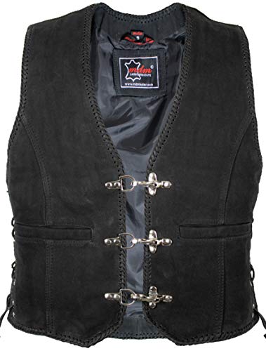 MDM Lederweste Bikerweste Lederkutte Nubukleder (M)