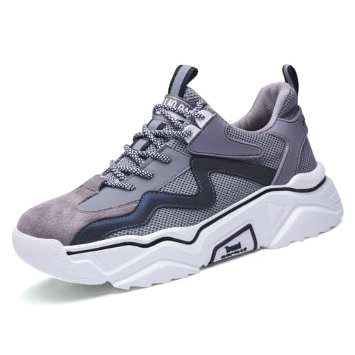 Annvia Sicherheitsschuhe Arbeitsschuhe Herren Damen S1 Leicht Bequem Stahlkappenschuhe Atmungsaktiv rutschfeste Schutzschuhe Arbeitsturnschuhe mit Stahlkappen weiß Grau größe 39