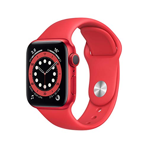 Apple Watch Series 6 (GPS, 40MM) Aluminiumgehäuse (PRODUCT)RED mit (PRODUCT)RED Sportarmband (Generalüberholt)