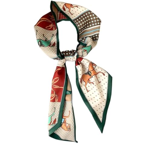 HEVIBK Reproduktion monogrammiert Seidenschal, Stirnband Pferdeschwanz, Seidenschal Gürtel, Bogen wickeln (sjchima, 150cm*15cm)