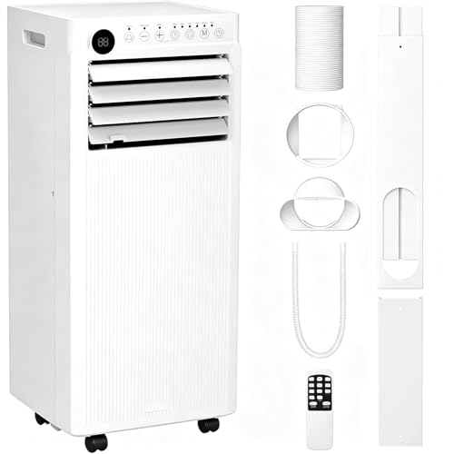 Electactic - Tragbare 4 in 1 Klimaanlage, 10000BTU Tragbare Klimaanlage für Räume bis zu 450 Quadratfuß mit Ventilator, Luftentfeuchter, Schlaf, tragbare AC-Einheit inkl