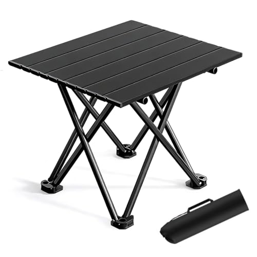 HHDESHSL Tragbar Klapptisch, Tragbarer Picknicktisch Faltbar mit Tragetasche, Ultraleichter Campingtisch Klappbar für Camping, Picknick, Grillen, Wandern, Angeln