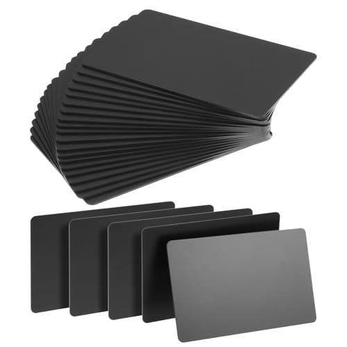Oruola 25 Stück Metall Visitenkarten,NFC Karten für alle NFC Fähigen Smartphones und Geräte,RFID Karten,Plastikkarten für Business,Office,Büro,Geschäft,Firmengründung,Shop(schwarz)
