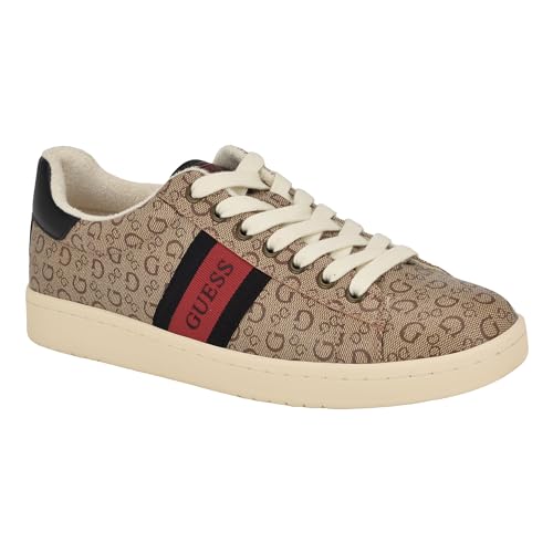GUESS Herren Lomynz Sneaker, Light Brown Logo Multi 230, 46 EU