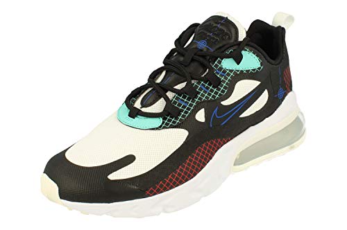 NIKE Air Max 270 React Herren-Laufschuhe CZ7344, Sneaker-Schuhe (UK 7,5 US 8,5 EU 42, Schwarz/Weiß Hyper Royal 001), weiß, 42 EU