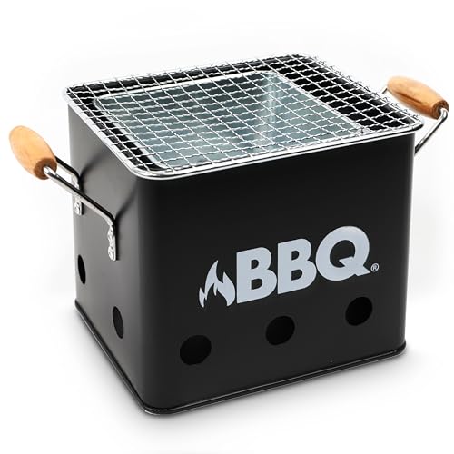 Rechteckiger Holzkohlegrill, Kompakter Tischgrill für Campingabenteuer, Balkonpartys und Outdoor-Grillspaß, Hochwertiger Kohlegrill für unvergessliche BBQ-Erlebnisse