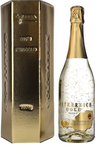 Österreich Gold - mit 23 Karat Blattgold mit Geschenkverpackung (1 x 0.75 l) (Packung mit 6)