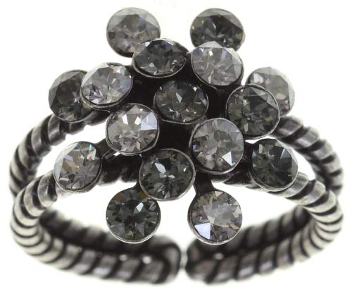 Konplott Ring Magic Fireball white/grey MINI antique silver (Mini 16mm)