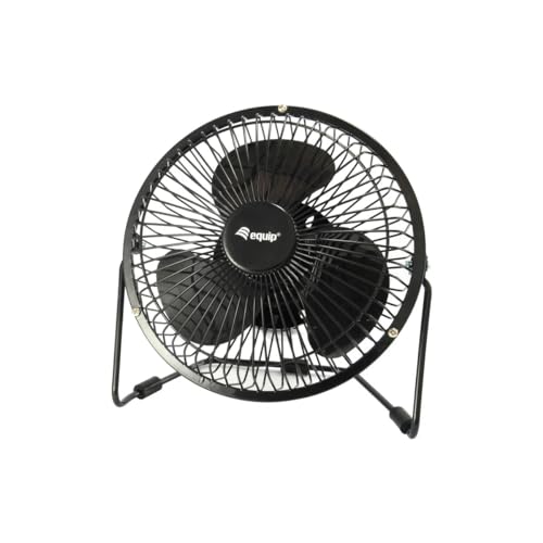 Equip Tischventilator USB, schwarz, 15cm Durchmesser