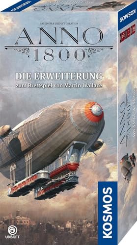 KOSMOS 682309 Anno 1800 Erweiterung zum Brettspiel von Martin Wallace, mehr strategische Möglichkeiten, Neue Auftragskarten und 6-teiliger Solo-Kampagne