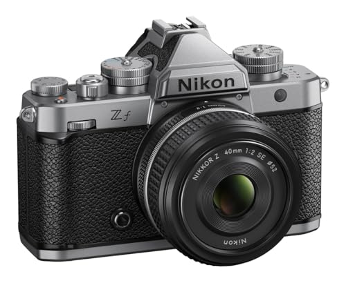 Nikon Z f Silber Kit Nikkor Z 40mm 1:2.0 Spez. Edition (Vollformatkamera, 24.4MP, 4k Video, Pixel Shift, Gehäuse mit Magnesiumlegierung, neig- und drehbarer Touch-Monitor)