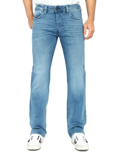 Diesel Larkee-X - Herren Regular Straight Fit Jeans - Blau, Schwarz, Grau, Größe:W33, Farbe:RB066 - Hellblau, Länge:L32