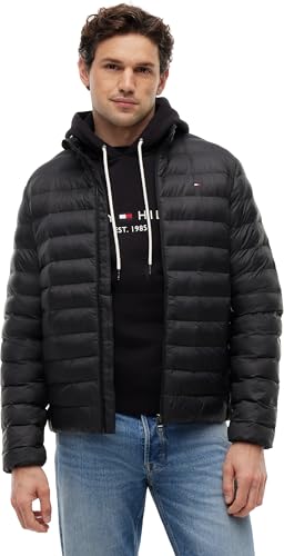 Tommy Hilfiger Herren Core Packable Recycelte Jacke MW0MW39990 Andere Jacken, Schwarz, M, Schwarz (Schwarz), M