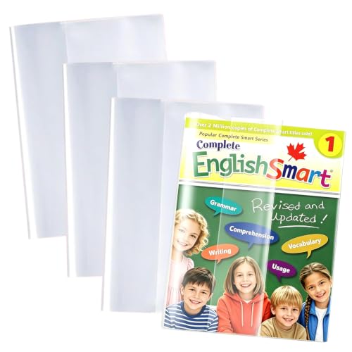 10 Stück Buchumschlag A4 Transparent,21 x 30cm Buchumschläge Schulbücher,Buchhülle & Umschlag durchsichtig & klar- für Bücher, Hefte, Buchschoner & Hefthülle,A4 Transparenter Buchumschlag