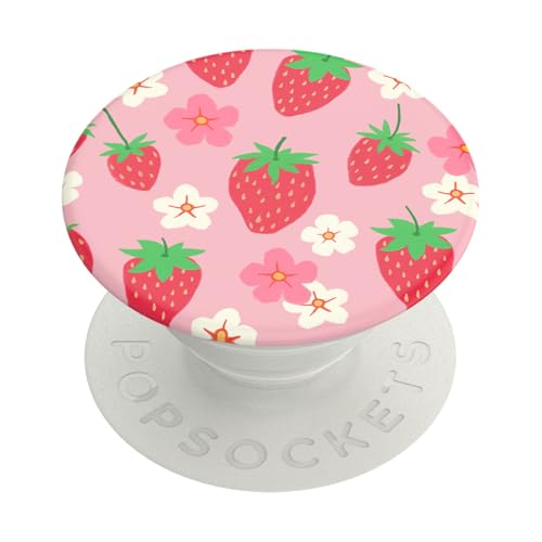 PopSockets PopGrip - Ausziehbarer Sockel und Griff mit einem Austauschbarem Top für Smartphones und Tablets - Berry Bloom