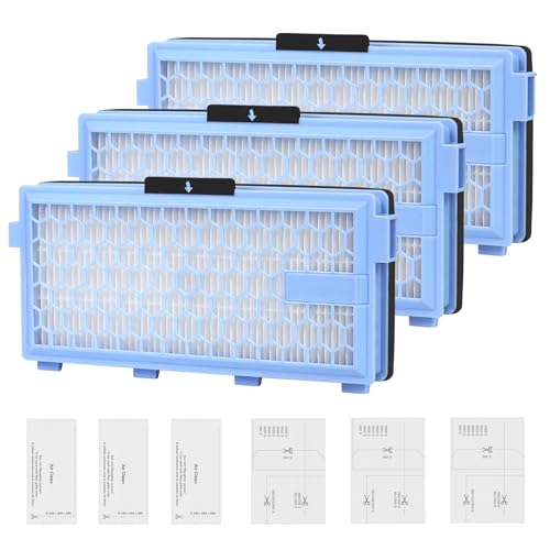 3 Sätze Ersatz Filters für Miele Compact C1, C2, Complete C2, C3, S8340 S8360 S8380, Guard S1 L1 M1 Staubsauger, 3 HEPA-Filter mit 3 Motorfilter 3 Abluftfilter für S4000, S5000, S6000 & S8000 Serie