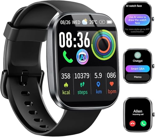 Smartwatch Herren Damen mit ChatGPT-AI, 1.91
