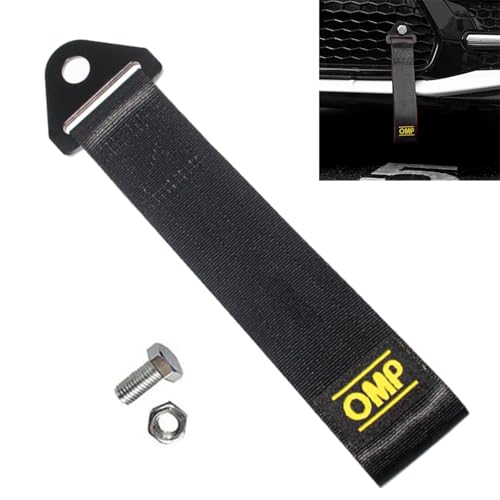 Racing Auto Anhänger Seil,Racing Abschleppgurt,Abschleppschlaufe,Universal Hochfestes Abschleppseil,Abschleppseil aus Nylon,Auto Abschleppschlaufe,Multifunktionales Traktionsseil Schwarz Tokaneit