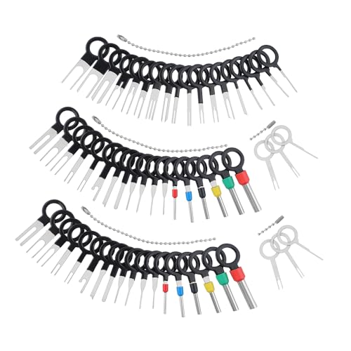 Rtopsu 60 STK Auspinnwerkzeug KFZ Set, Auspinwerkzeug Kfz, Terminal Entfernung, Pin Werkzeug zum Stecker, Auto Entriegelungswerkzeug, für Meisten Steckverbinder