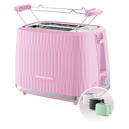 Russell Hobbs Toaster Eden Himbeere, 2-Scheiben, mit Brötchenaufsatz