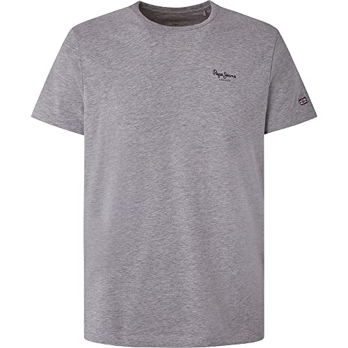 Pepe Jeans Herren Original Basic 3 N T-Shirt, Grau (Grey Marl), L