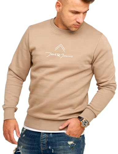 JACK & JONES Infinity Herren Sweatshirt Austin Pullover Sweater (DE/NL/SE/PL, Alphanumerisch, L, Regular, Regular, Dune)