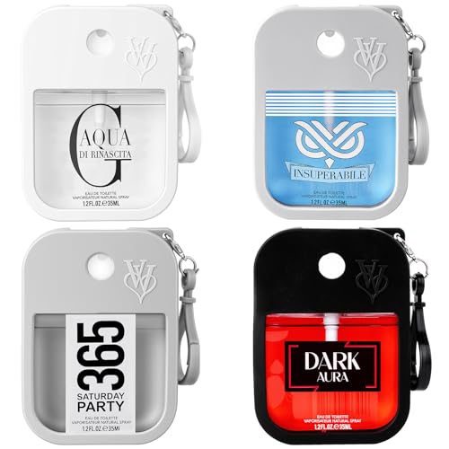 Parfüm Herren 4er-Pack 35ml Geschenkset, Geschenk für Männer, Eau de Toilette Herren mit Bergamotte, scharfen Noten I Vanille & selbstbewusst I langanhaltend, Mini-Parfümset in Reisegröße