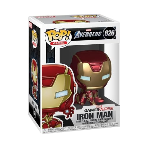 POP Funko Marvel: Avengers Game - Iron Man (Stark Tech Suit) | Offizielles Gaming Merch - Vinyl Sammelfigur als Regal Deko - Geschenkidee zum Geburtstag für Fans und Sammler