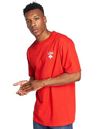 LRG Herren T-Shirt mit Rundhalsausschnitt, kurzärmelig - Rot - Groß
