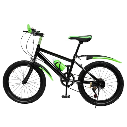 Coniaio 20 Zoll Kinderfahrrad, 7 Gang Mountainbike mit Schutzblech, Upgraded Jugendrad, Kohlenstoffstahl Fahrrad für Kinder Von 8-13 Jahren, Tragfähigkeit 85kg