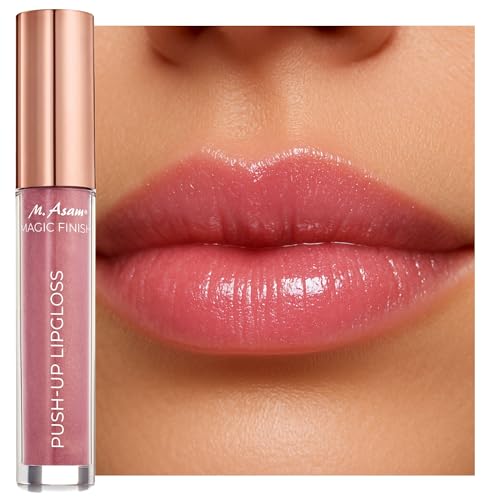 M. Asam MAGIC FINISH Push-up Lipgloss Rosewood Light (4 ml) - Plumping Rosenholzfarbener Lipgloss Für Volle, Glänzende Lippen, Angereichert Mit Hyaluron, Prickelnder Push-up Effekt.